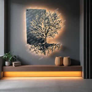 Nura Árbol de Luz Acero